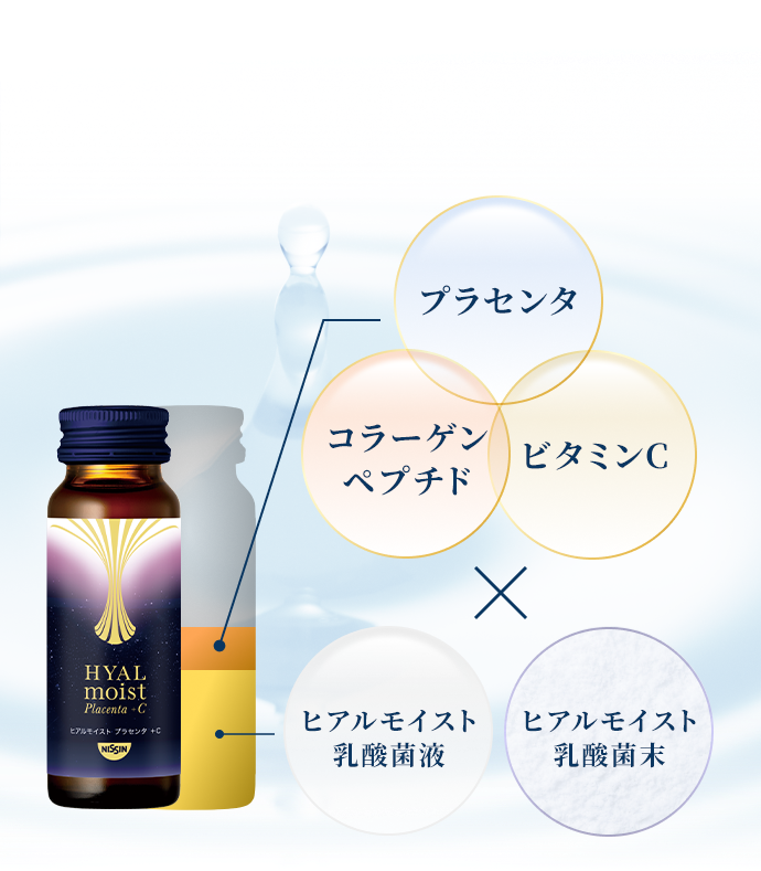 プラセンタ コラーゲンペプチド ビタミンC ヒアルモイスト乳酸菌 ヒアルモイスト乳酸菌末